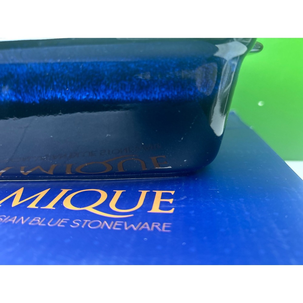 Basque Ceramique Andalusian Blue Stoneware 13 inch Rectangular Baker AB002 - Picture 4 of 8
